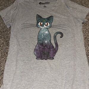 Sailor Moon Luna women’s gray tee